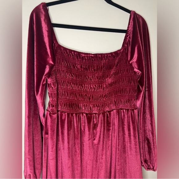 NWT LC Lauren Conrad - Long Sleeve Smocked Mini Dress - Size Medium - Picture 4 of 9